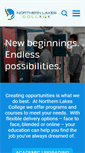 Mobile Screenshot of northernlakescollege.ca